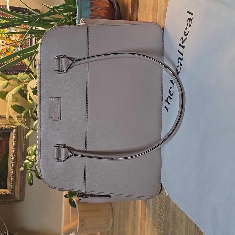 Kate Spade Terri Grove Taupe Shoulder Bag W/ Real Real Dust Bag